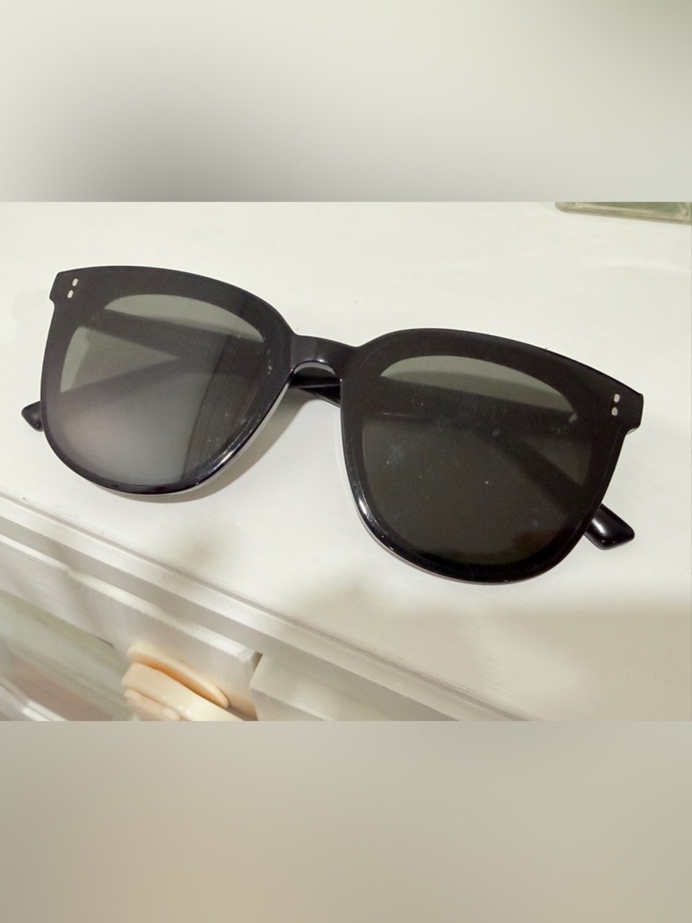 GENTLE MONSTER Black Oversized Square Sunglasses